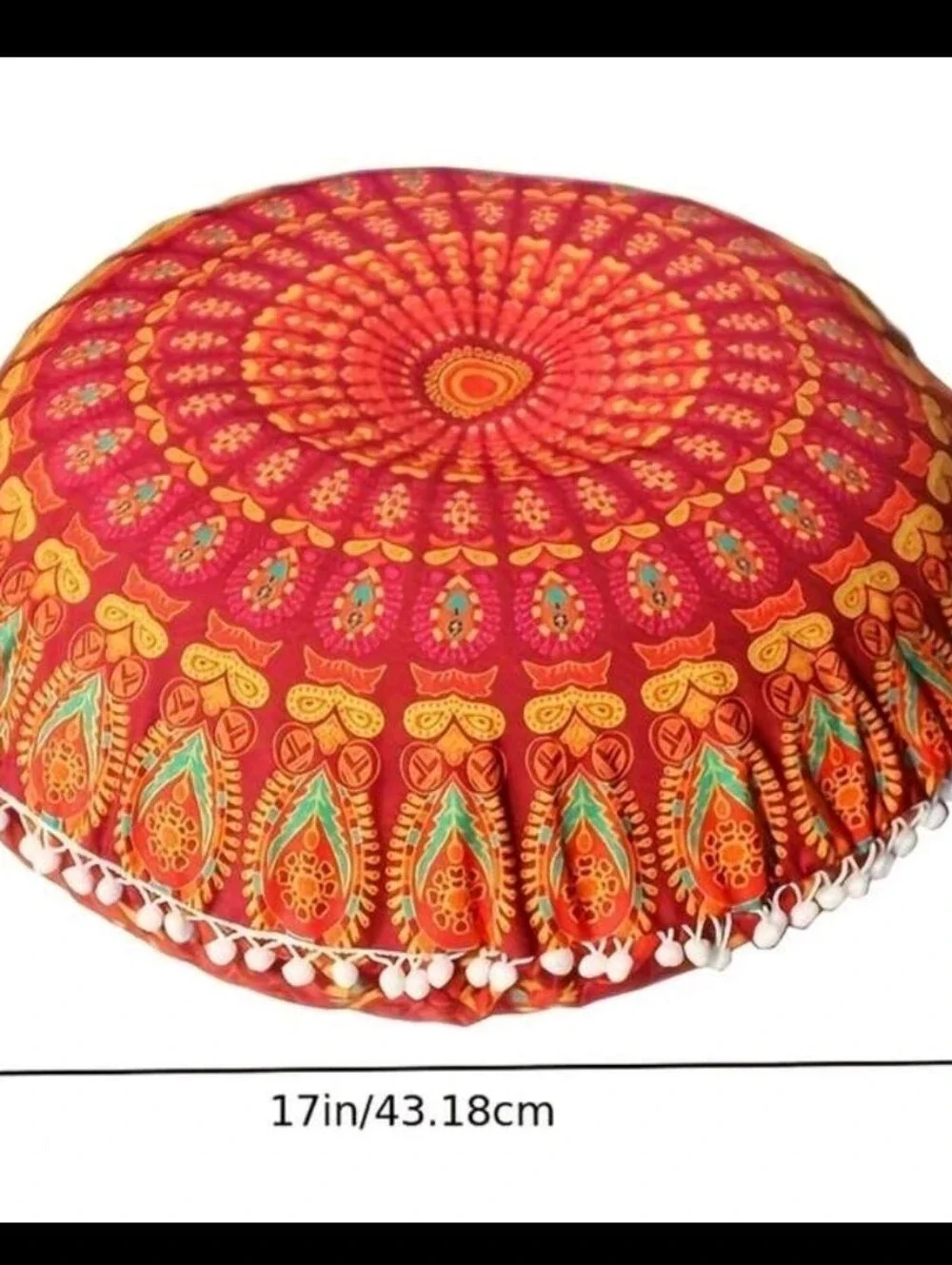 Bohemian Round Floor  PillownCushion COVERS   4 Pcs